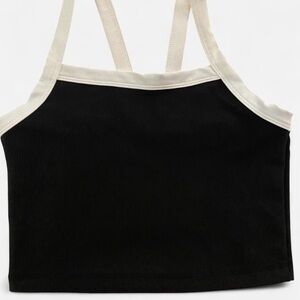 Black and White Athletic Women's Tank Top